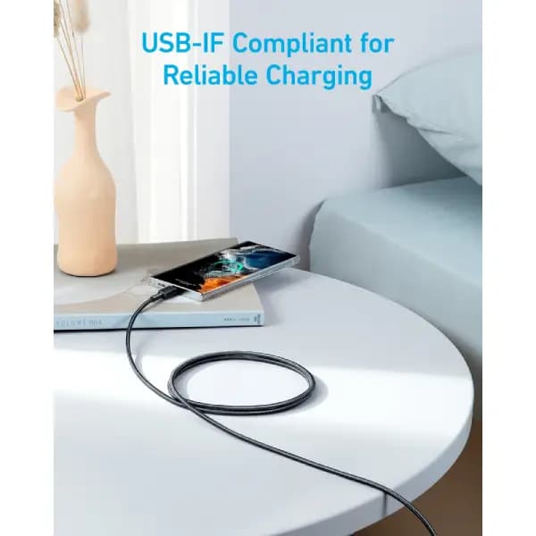 کابل 60 وات 1.8 متر USB-C به USB-C انکر مدل Anker 322 A81F6 — تصویر ۶