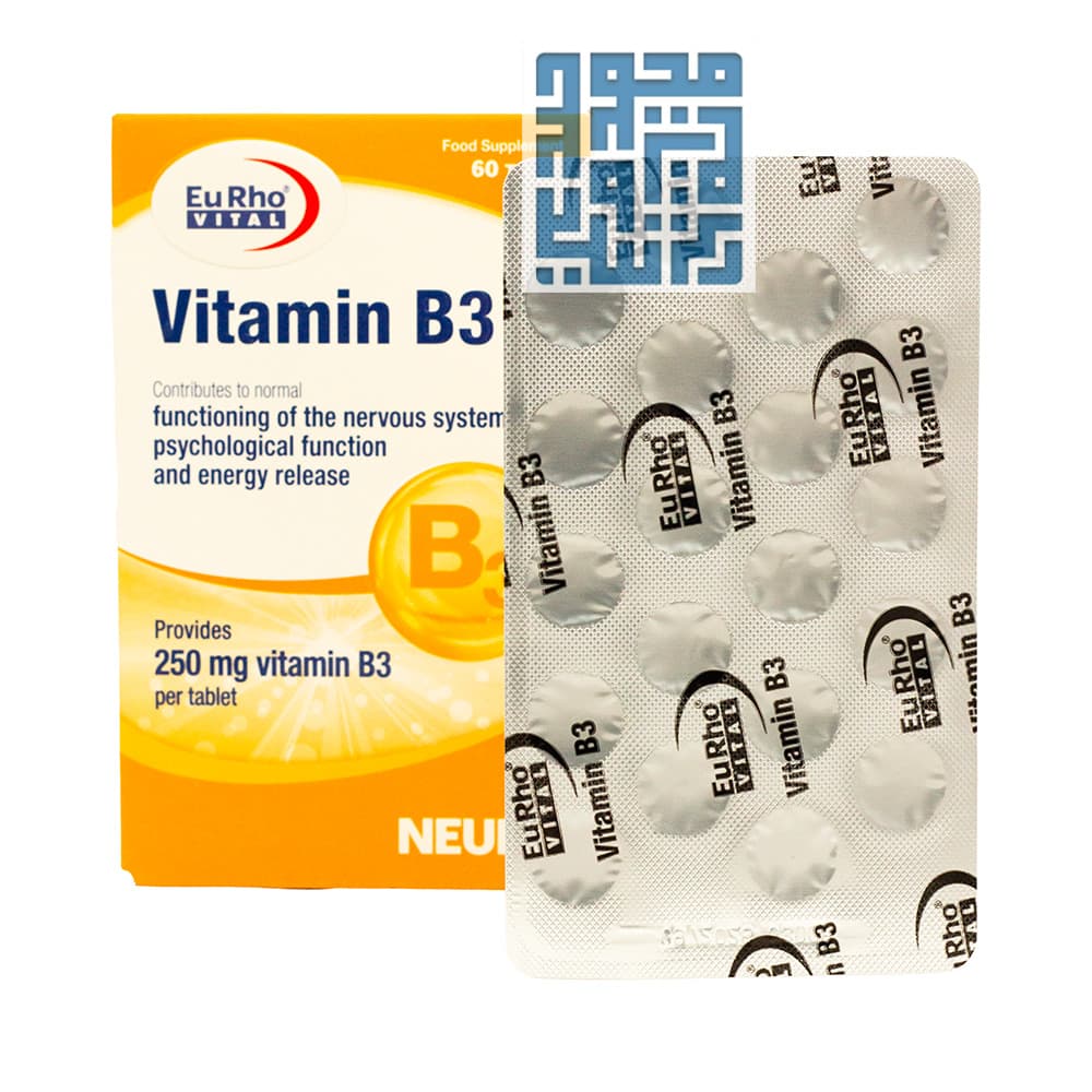 قرص ویتامین B3 250 میلی گرم یوروویتال 60 عددی — تصویر ۶