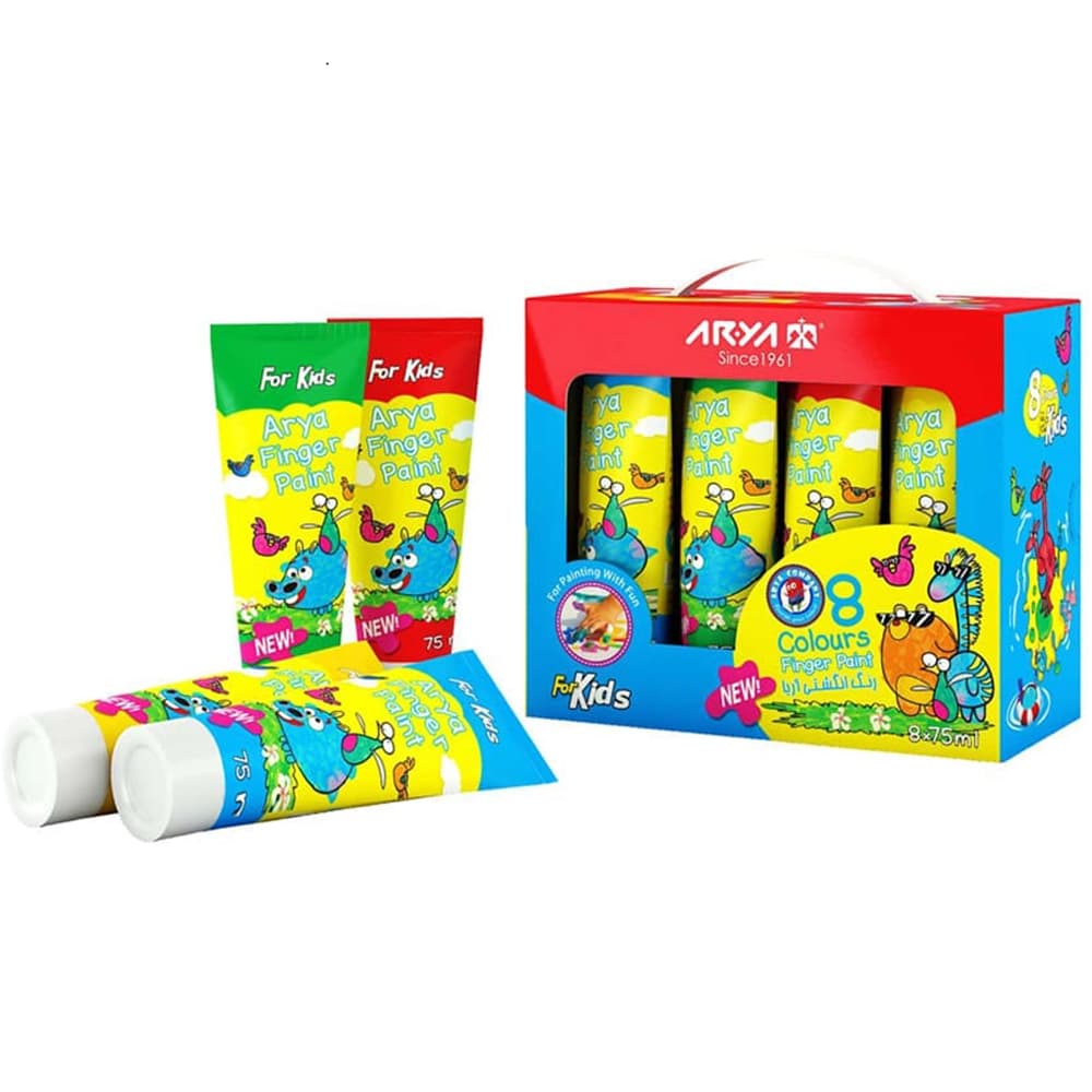 رنگ انگشتی تیوپی 8 رنگ آریا کد 7014