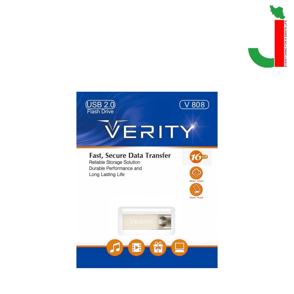 فلش مموری وریتی مدل V808 ظرفیت 16 گیگابایت USB2.0 — تصویر ۲
