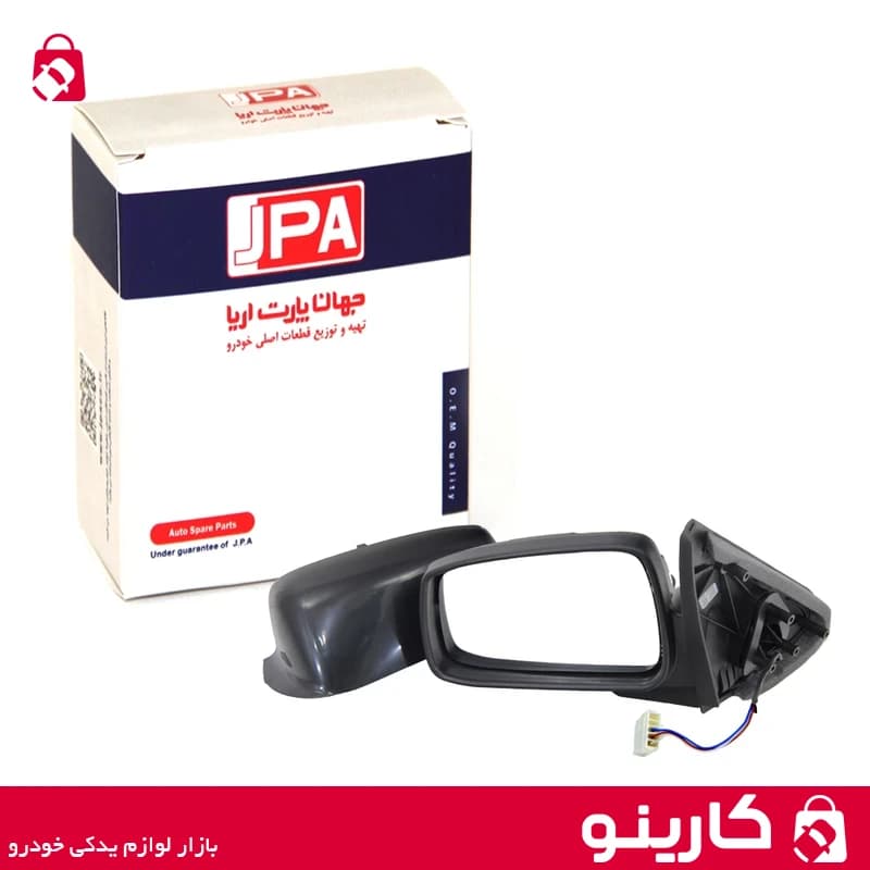 آینه بغل پژو 405 سمت چپ برقی جهان پارت JAP — تصویر ۲