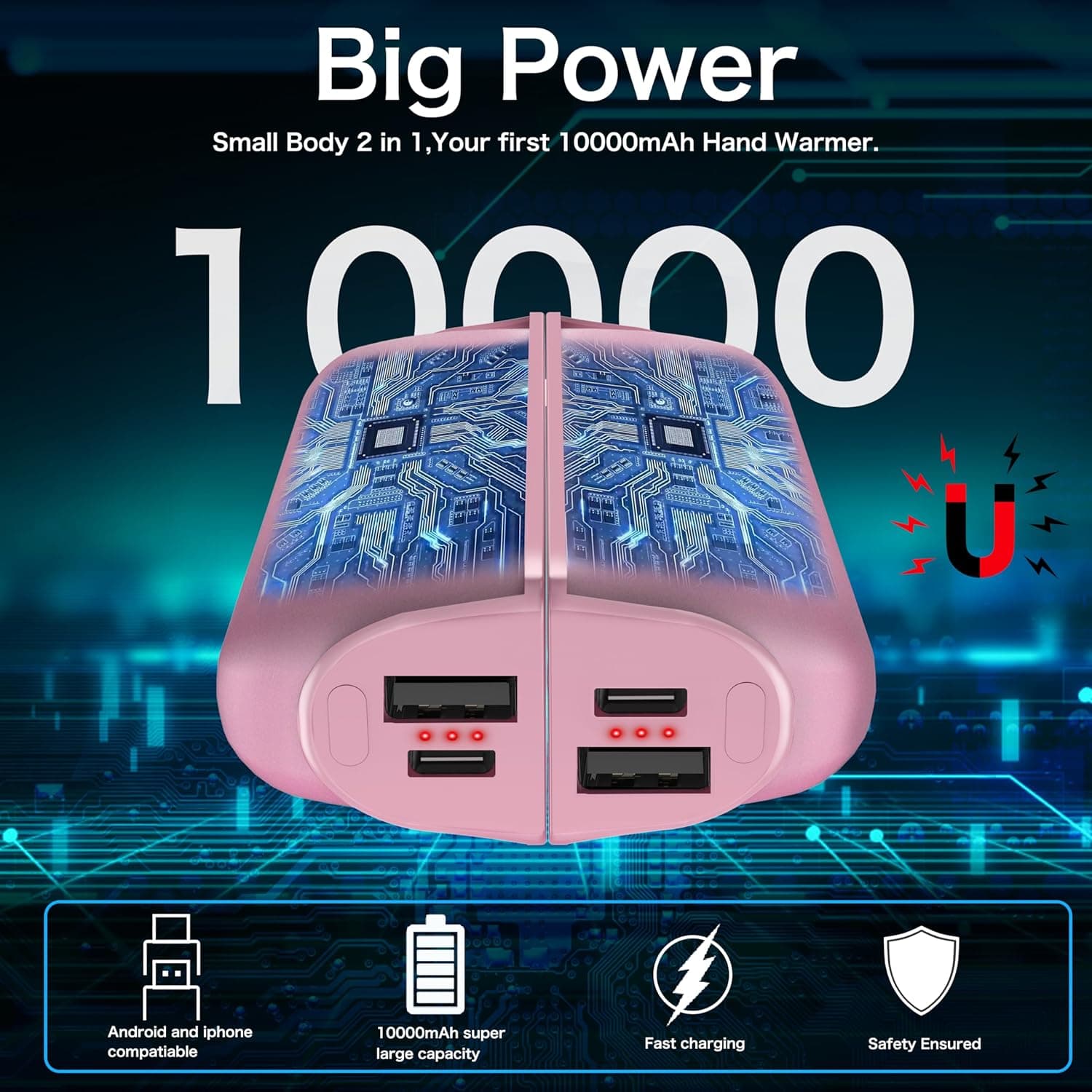 گرم کننده دست شارژی برند INNOPAW OT-83 — تصویر ۶