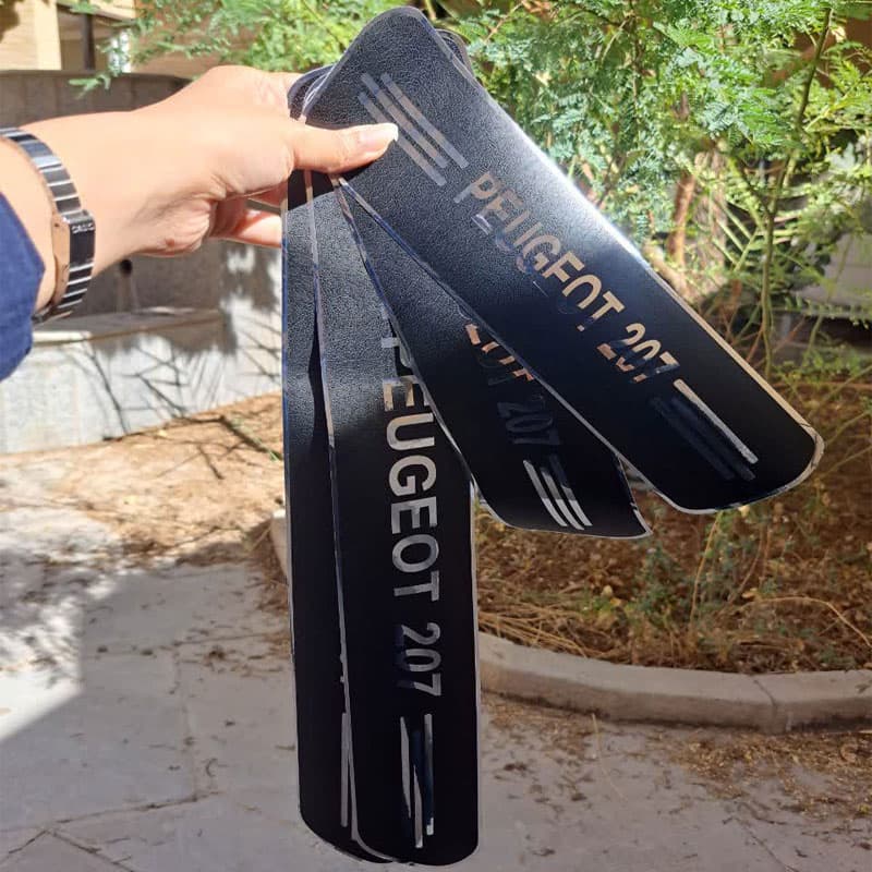 برچسب پارکاب پژو 207 طرح چرم مجموعه 4 عددی کد 7475 — تصویر ۲
