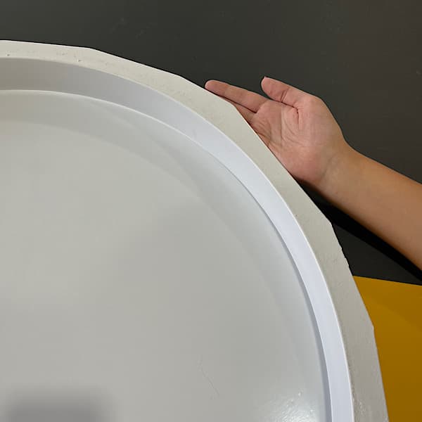 قالب ABS چوب و رزین مدل دایره قطر 70 عمق 6 سانتیمتر مناسب میز عسلی — تصویر ۳