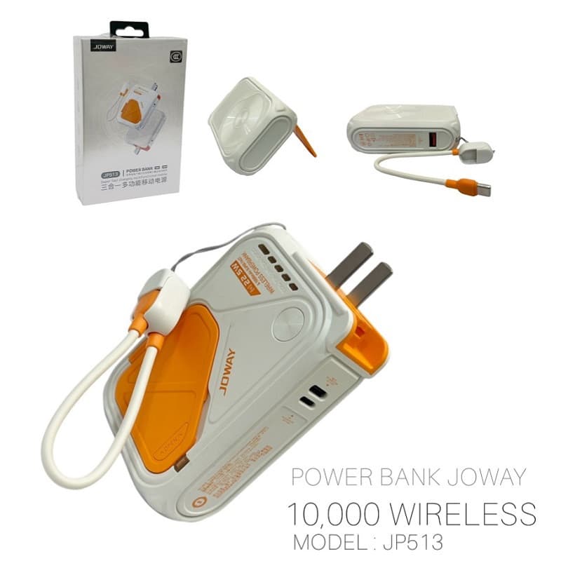 پاور بانک وایرلس جووی مدل JP-513 ظرفیت 10000 میلی آمپرساعت — تصویر ۲