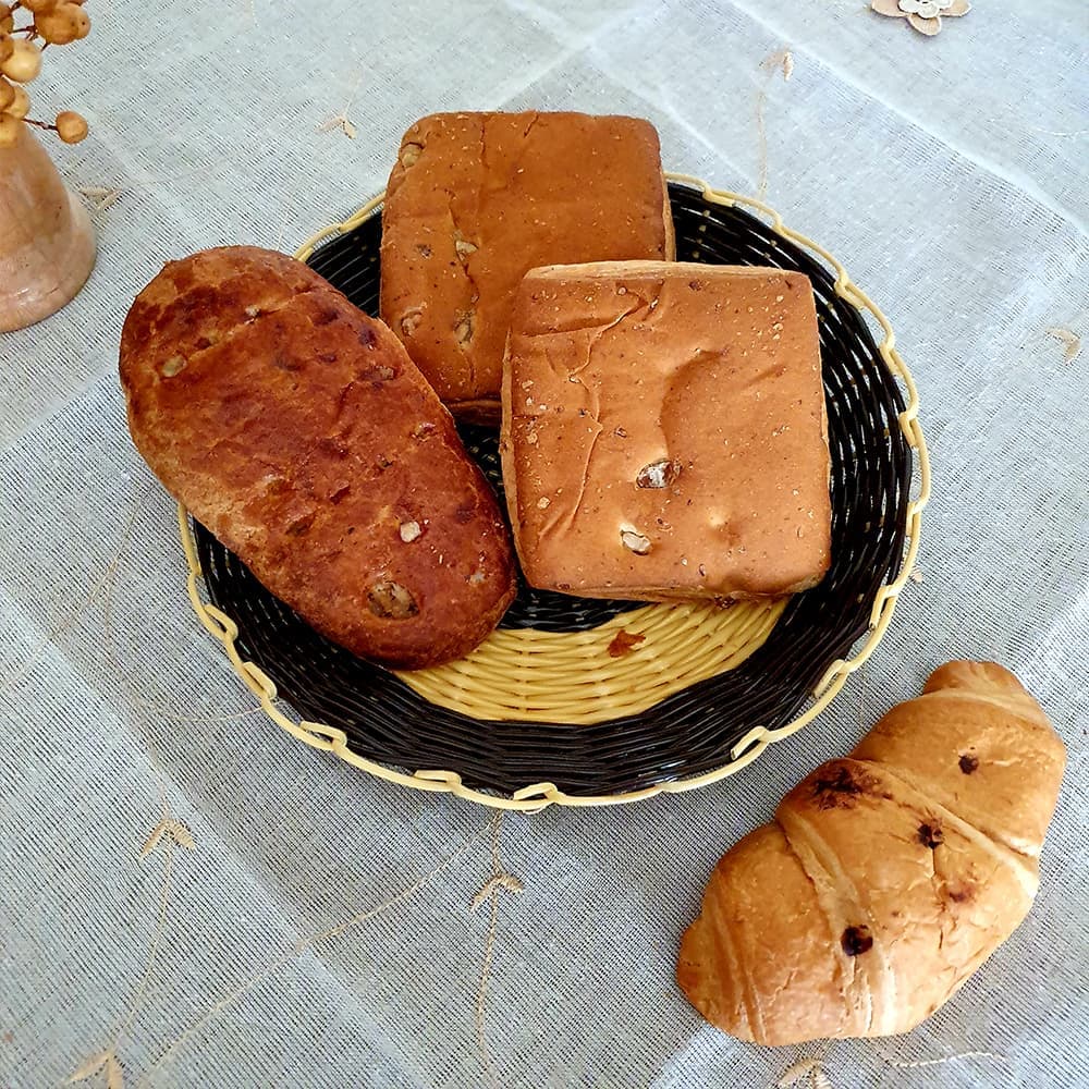 سبد نان و سبزی حصیر بافی ارغوان سازان مدل ریحون مجموعه 2 عددی — تصویر ۳