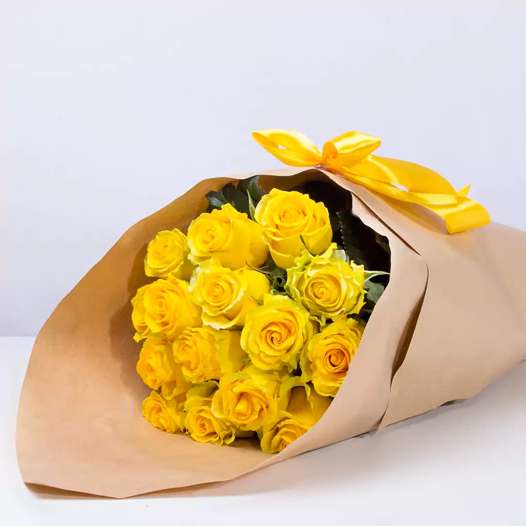 دسته گل رز هلندی زرد – کد 6260