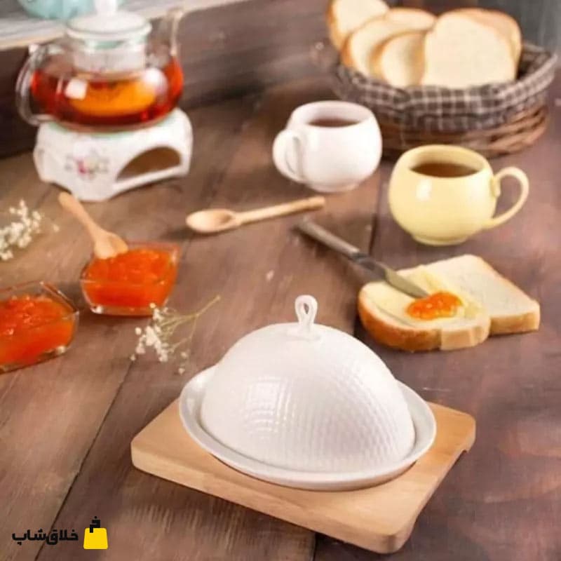 کره خوری سرامیک چوبی ریور طرح گرد کد 9569 — تصویر ۴