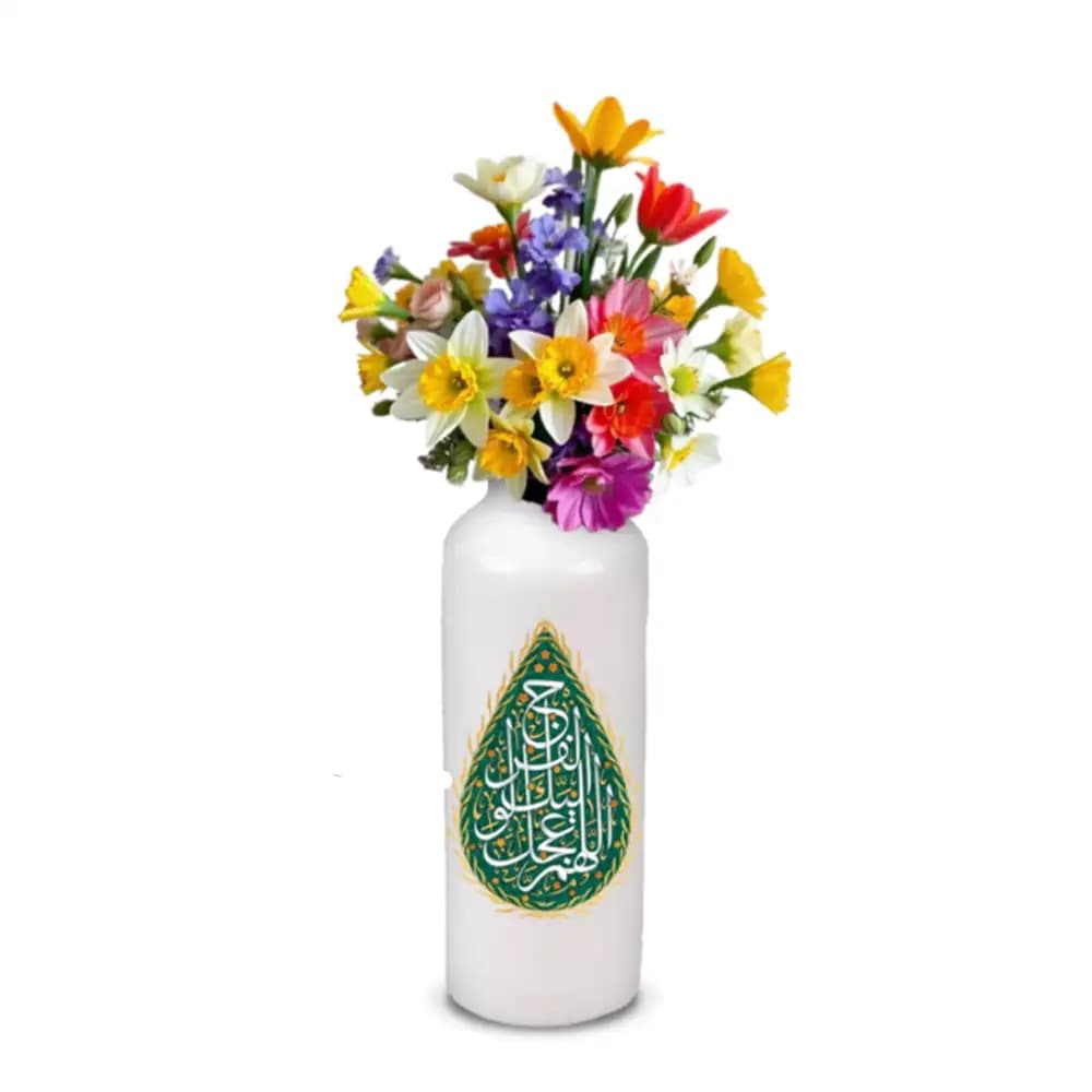 گلدان چینی نیمه شعبان اللهم عجل الولیک الفرج کد 1673