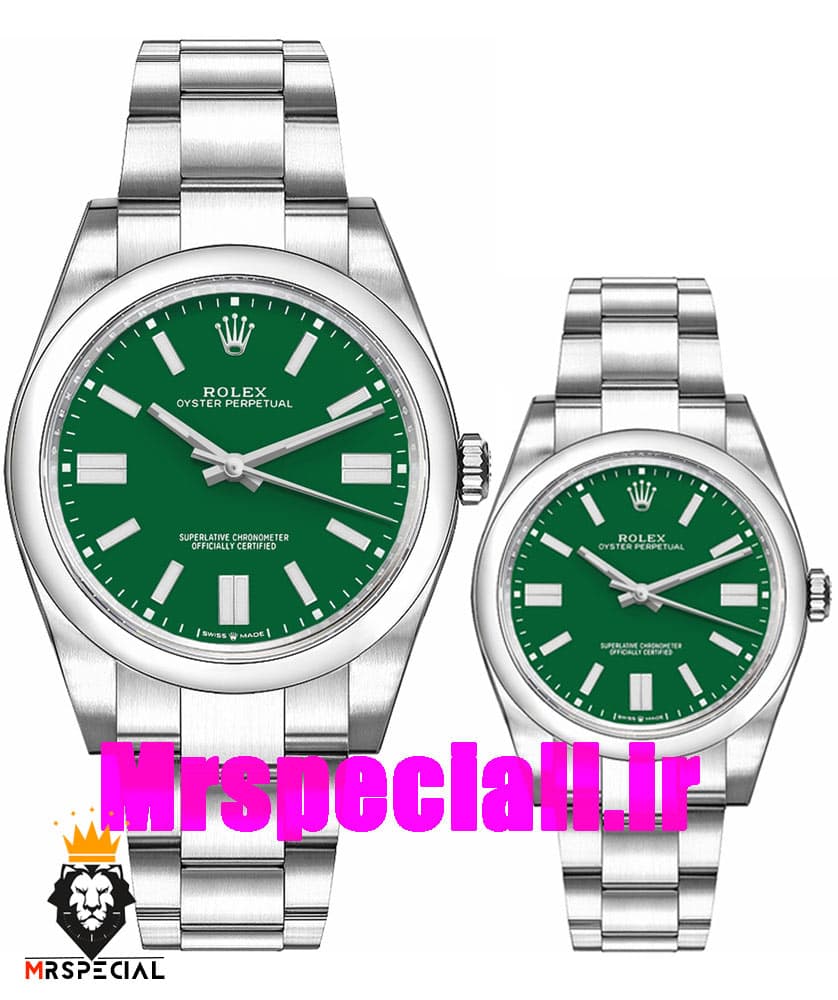 ساعت ست مردانه و زنانه رولکس پرپچوال اتوماتیک صفحه سبز 01467 Rolex Oyster Perpetual