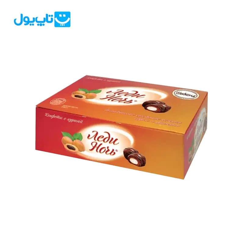 شکلات روسی آکوند Akkond مدل مغزدار حاوی زردآلو — تصویر ۳