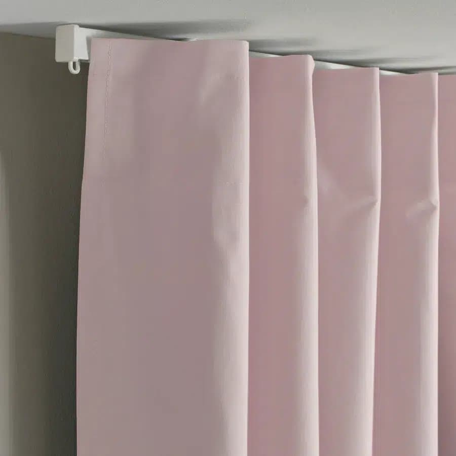 پرده پشتپردهدار ایکیا مدل BENGTA، صورتی روشن/ نوار سرپرده، اندازه ۲۱۰×۳۰۰ سانتیمتر — تصویر ۴