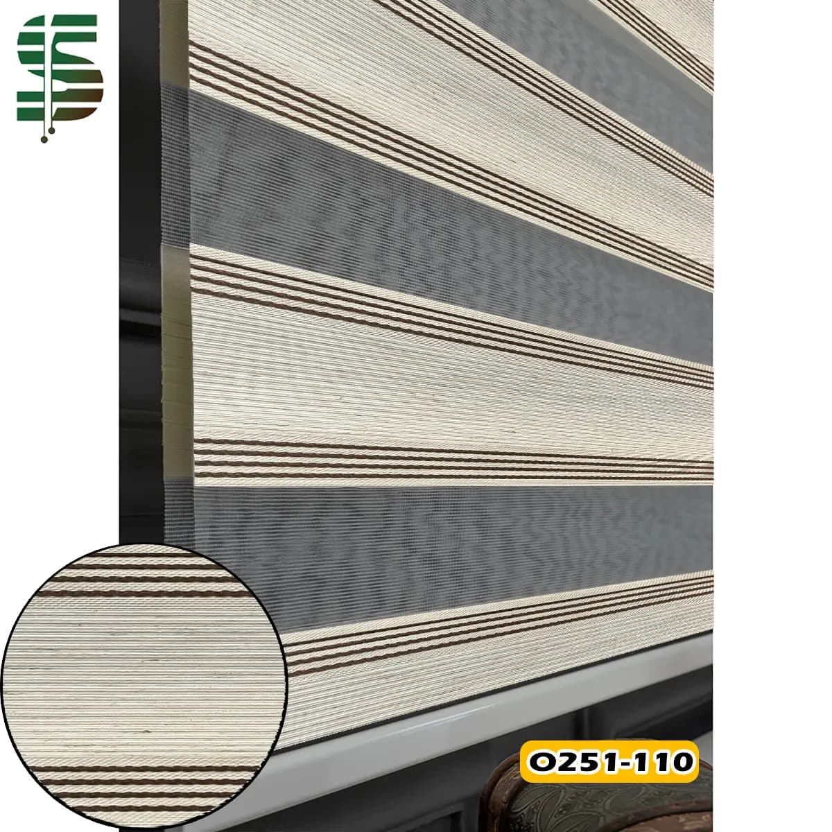 پرده زبرا ساده خط دار کد o251 در 4 رنگ