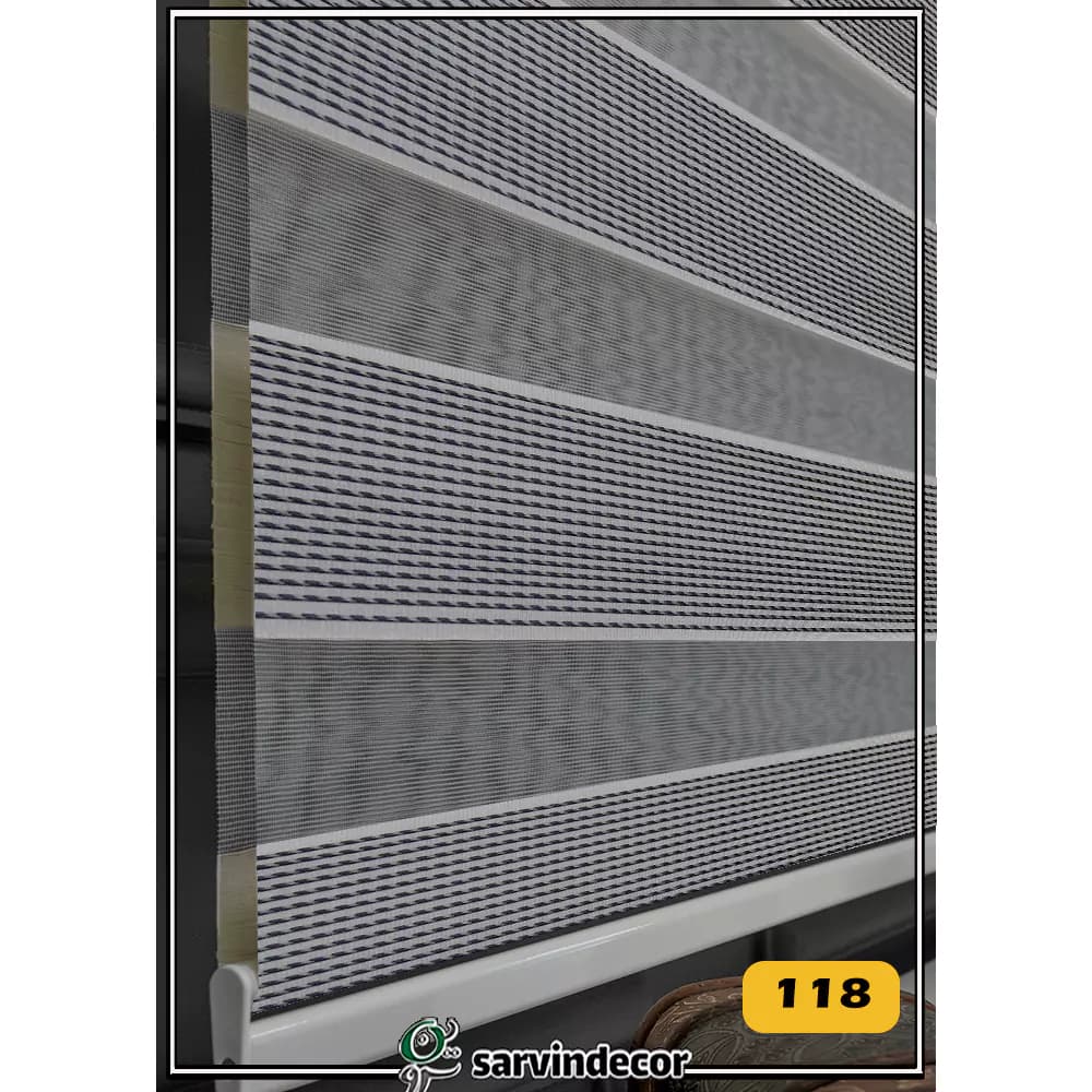 پرده زبرا پلیسه ریز کد f268 n در 4 رنگ — تصویر ۲