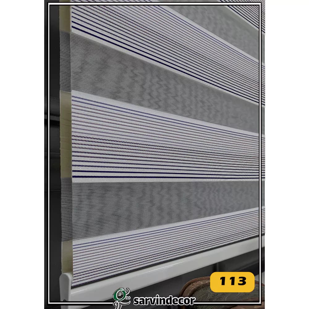 پرده زبرا پلیسه ریز کد L270 در 7 رنگ — تصویر ۴