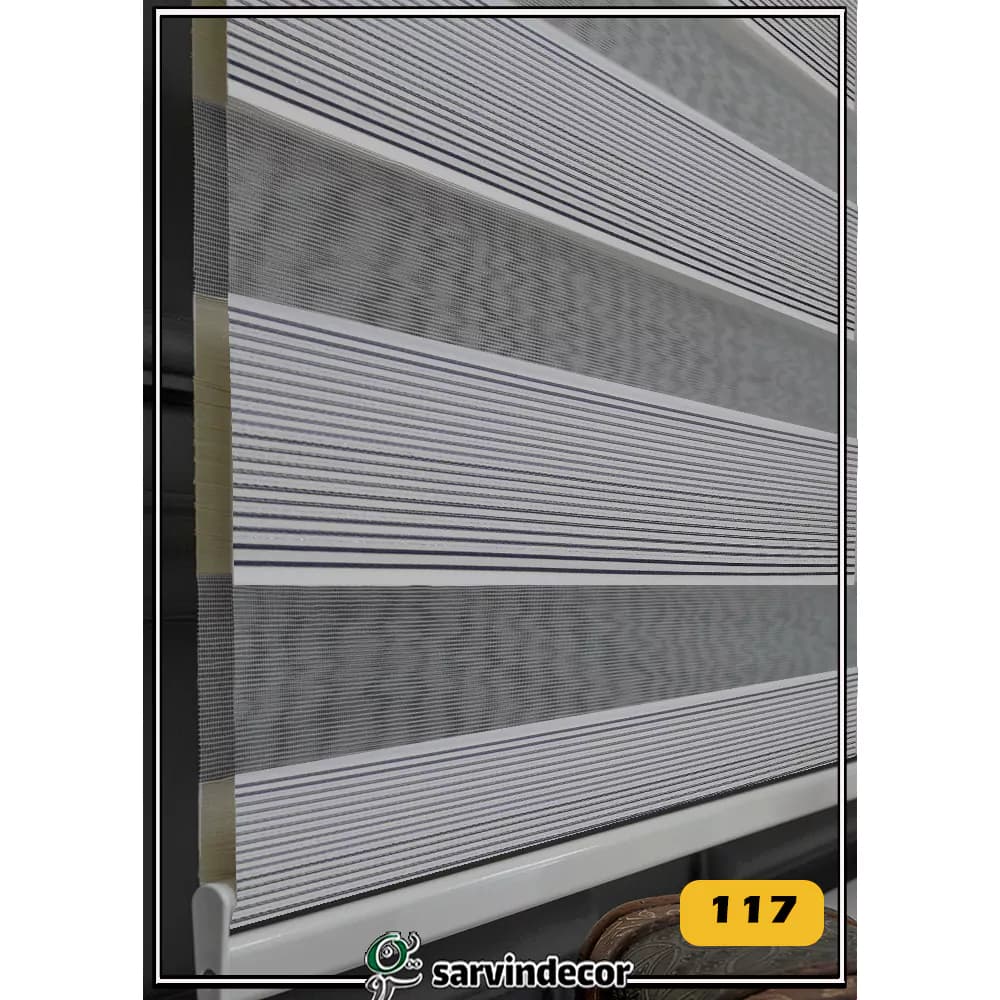 پرده زبرا پلیسه ریز کد L270 در 7 رنگ — تصویر ۳