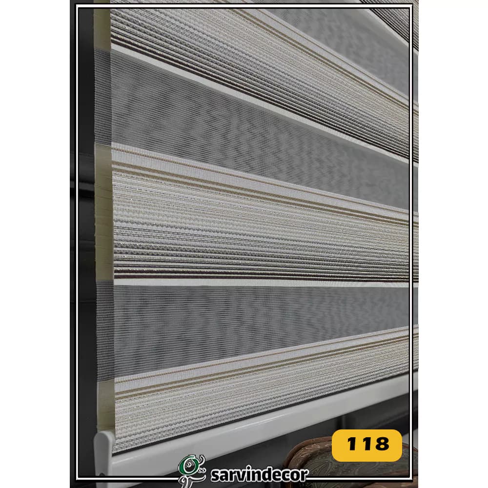 پرده زبرا پلیسه ریز کد L270 در 7 رنگ — تصویر ۲