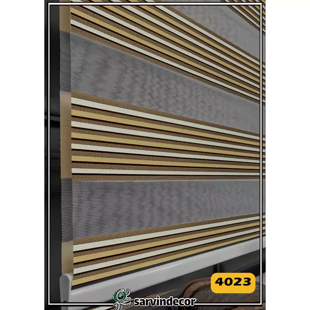 پرده زبرا پلیسه دو رنگ کد DEL در 5 طرح — تصویر ۳