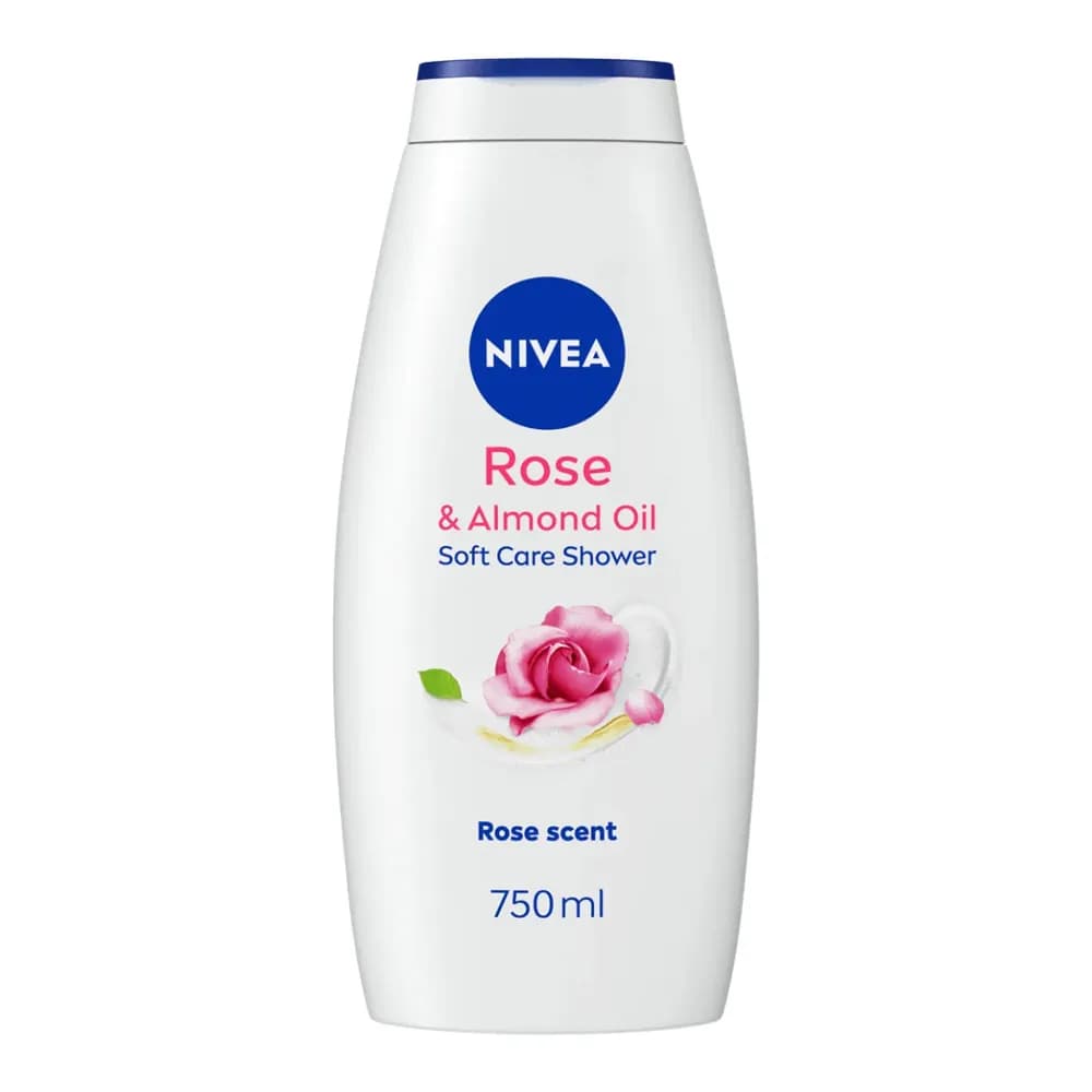 شامپو بدن نیوآ مدل Rose Almond oil با رایحه گل رز و بادام حجم 750 میل — تصویر ۳
