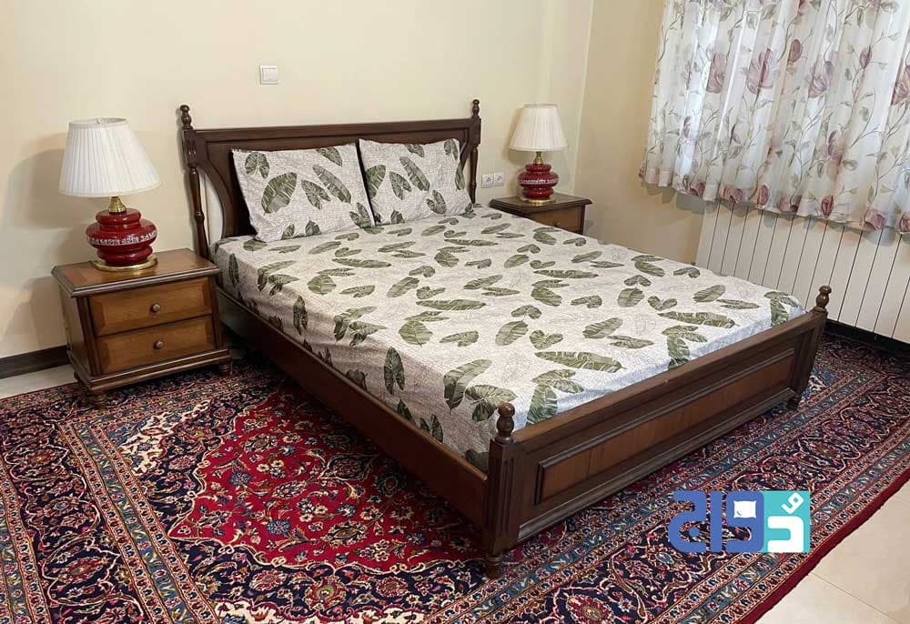 روتختی کشدار دونفره مدل برگ بیدمجنون (سفید) کد 140012161
