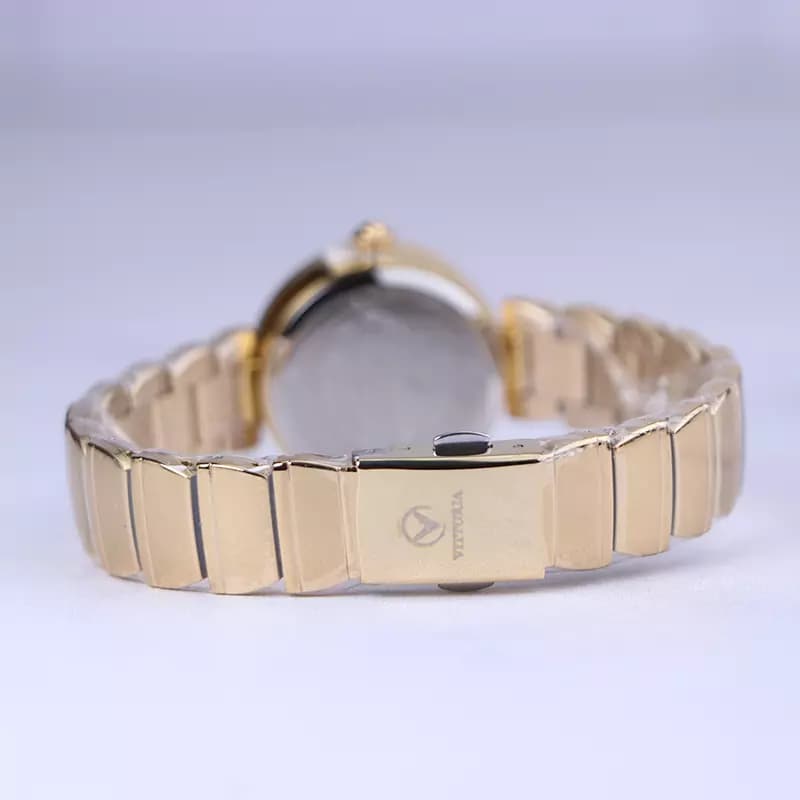 ساعت مچی ویتوریا زنانه فلزی طلایی صفحه آینه ای VT 3395/2 — تصویر ۳