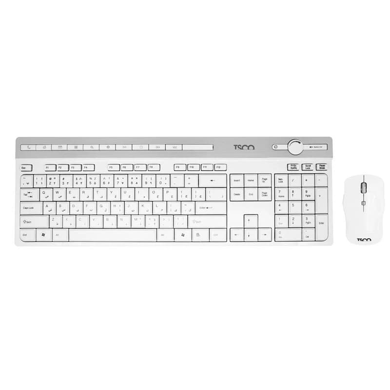 کیبورد و موس بیسیم TSCO TKM 7106W رنگ سفید