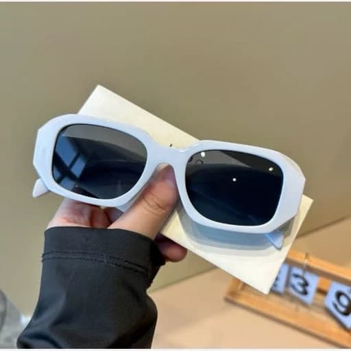 عینک آفتابی پرادا uv400 دسته سه بعدی +دستمال نانو مخصوص + ارسال رایگان کد13 — تصویر ۳