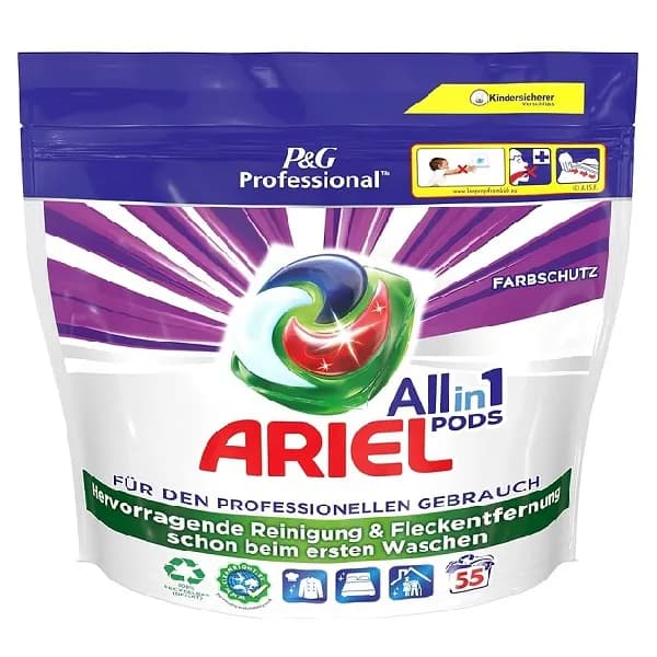 ژل ماشین لباسشویی آریل مدل Pods بسته 55 عددی