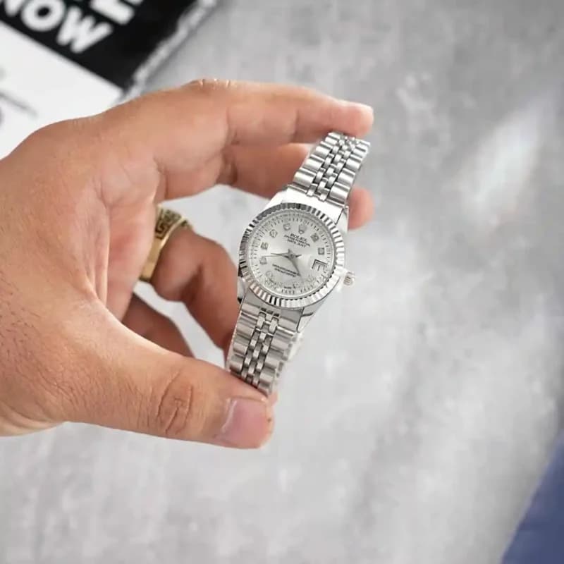 ساعت مچی زنانه رولکس ROLEX طرح دیت جاست مدل 2100 — تصویر ۱۰