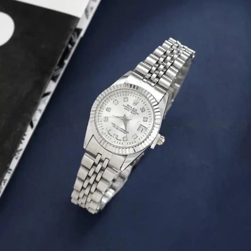 ساعت مچی زنانه رولکس ROLEX طرح دیت جاست مدل 2100 — تصویر ۸