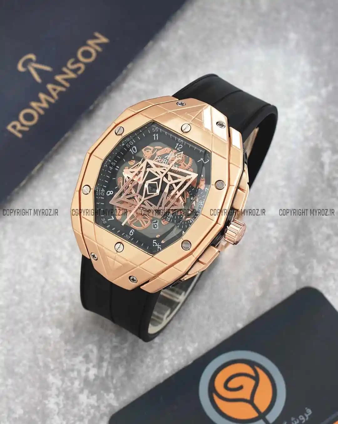 ساعت مچی مردانه هابلوت HUBLOT طرح کهکشانی مدل 2095 — تصویر ۳