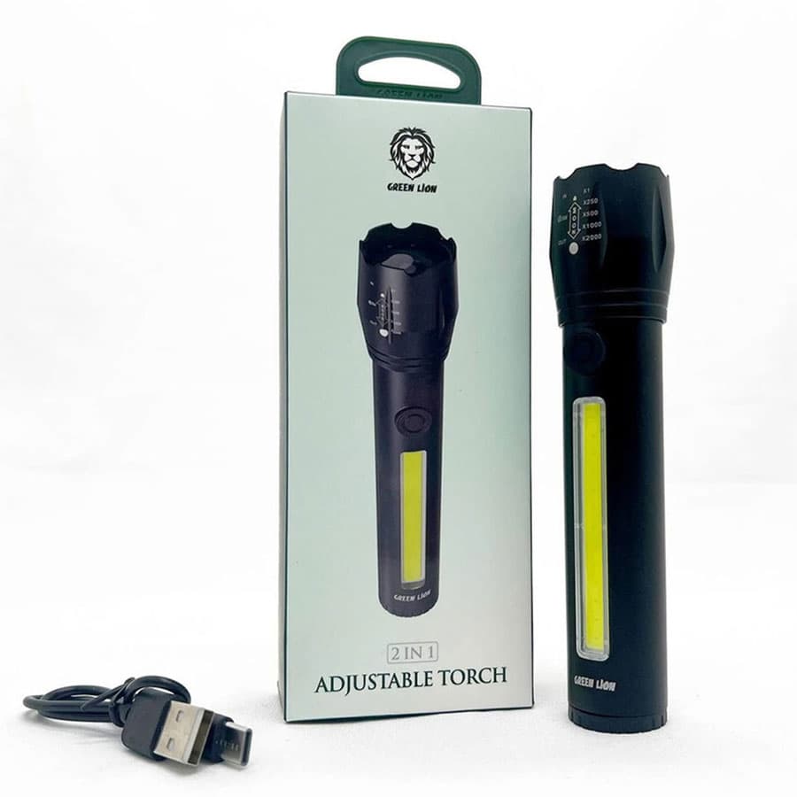 چراغ قوه دو کاره گرین لاین Green Lion Adjustable Torch — تصویر ۵