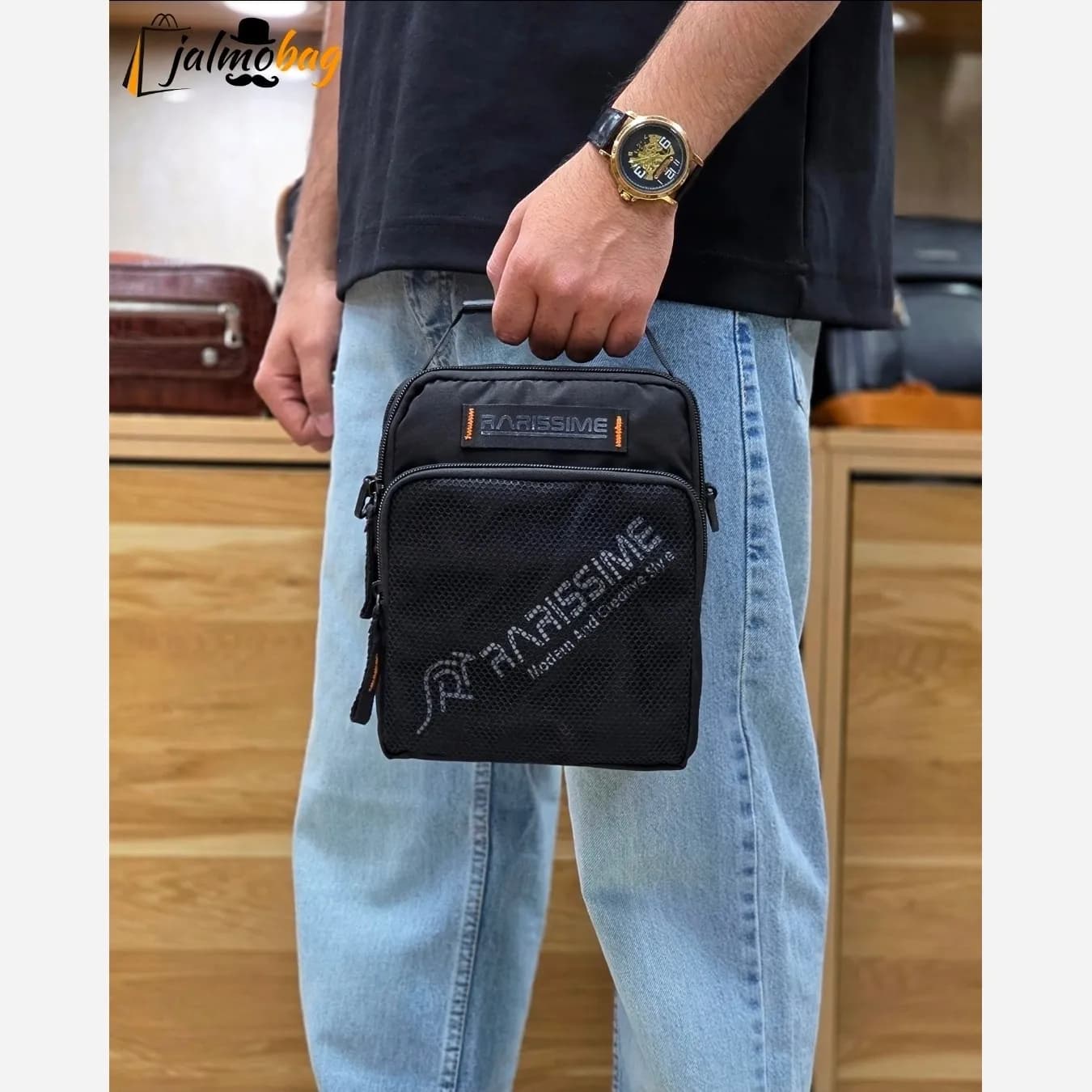 کیف دوشی دستی اسپرت پارچه ای ضد آب راریسم کد 2206 — تصویر ۸