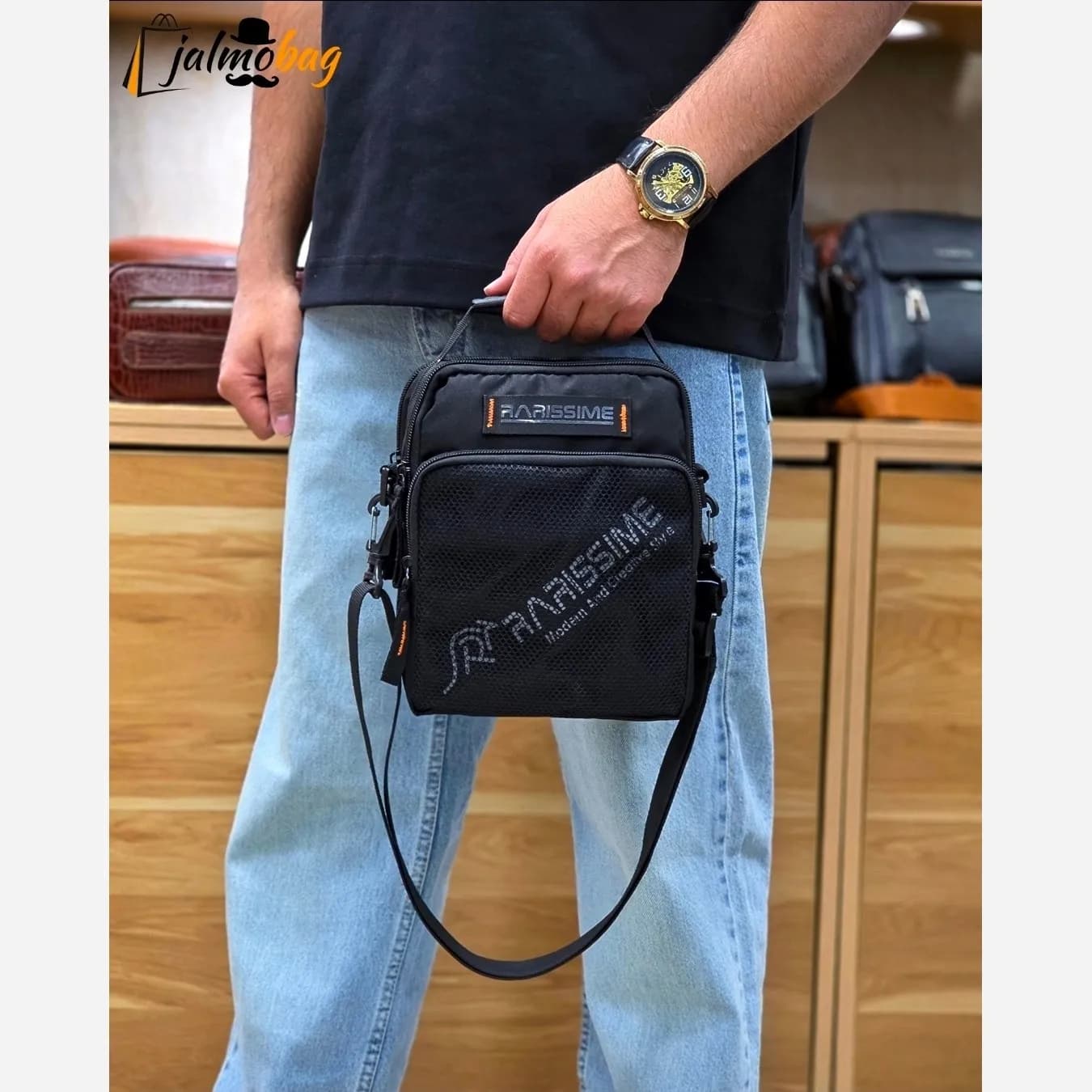 کیف دوشی دستی اسپرت پارچه ای ضد آب راریسم کد 2206 — تصویر ۲