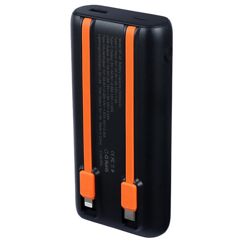پاوربانک 22.5 وات بیوا مدل BP-048 ظرفیت 20000 میلیآمپرساعت به همراه دو عدد کابل Type-C و لایتنینگ — تصویر ۴