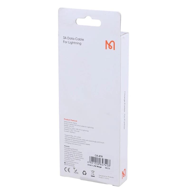 کابل لایتنینگ فست شارژ 3 آمپر مک دودو MCDODO CA-4740 — تصویر ۵