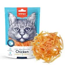 تشویقی گربه ونپی با طعم مرغ مدل Soft Oven Roasted Chicken Jerky Strips وزن 80 گرم — تصویر ۳