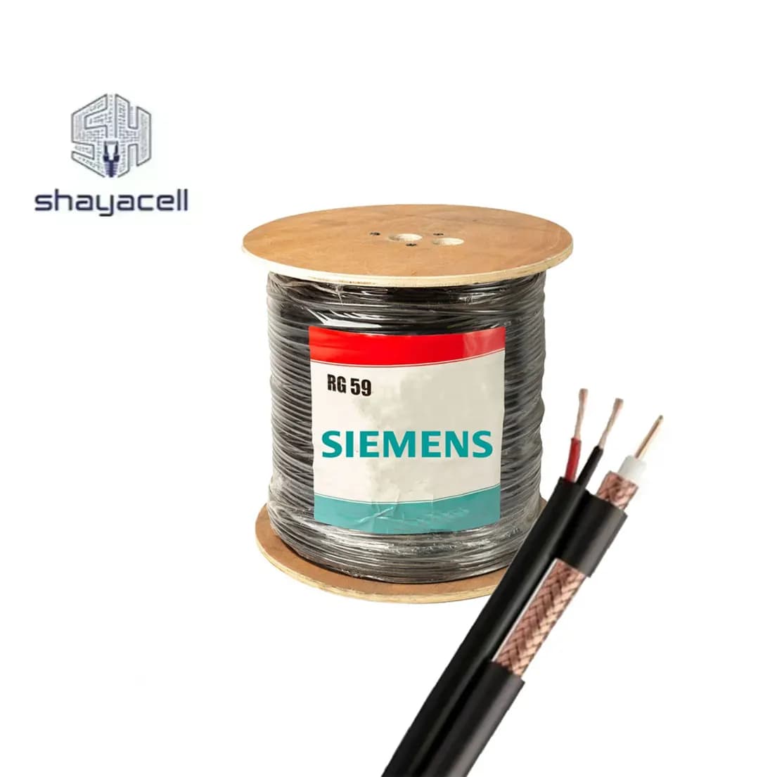 کابل ترکیبی RG59 زیمنس مغزی 0.8 تمام مس 96 رشته