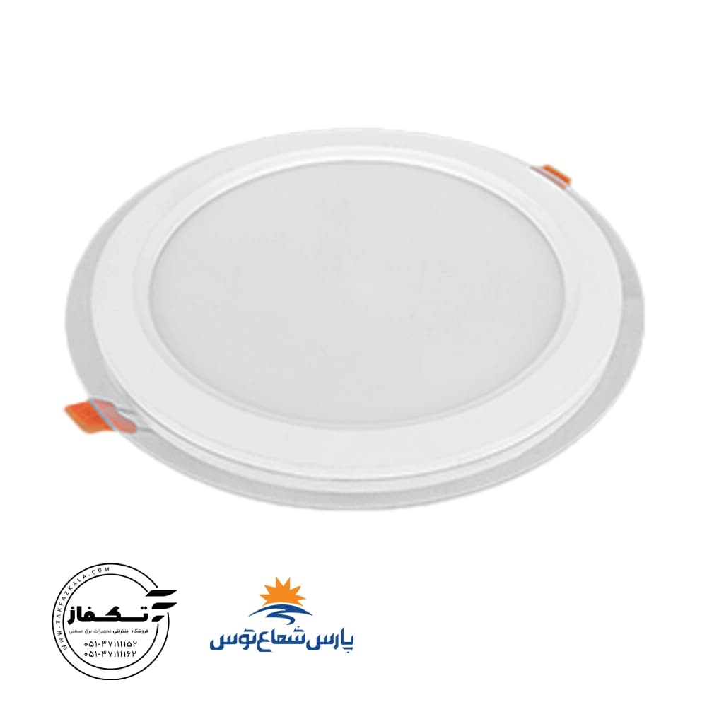 چراغ توکار گلاریس 18 وات دایره پارس شعاع توس