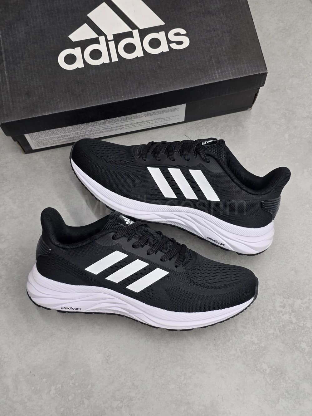 کتونی آدیداس مشکی سفید کلود فوم Adidas Cloudfoam — تصویر ۲