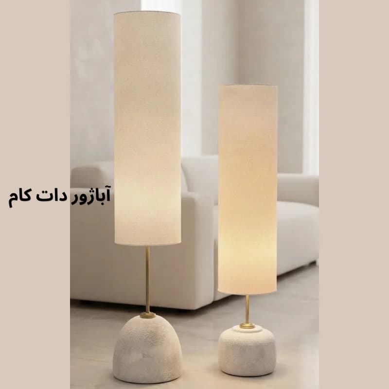 آباژور کنار سالنی توپی با بدنه سفال کد RD233