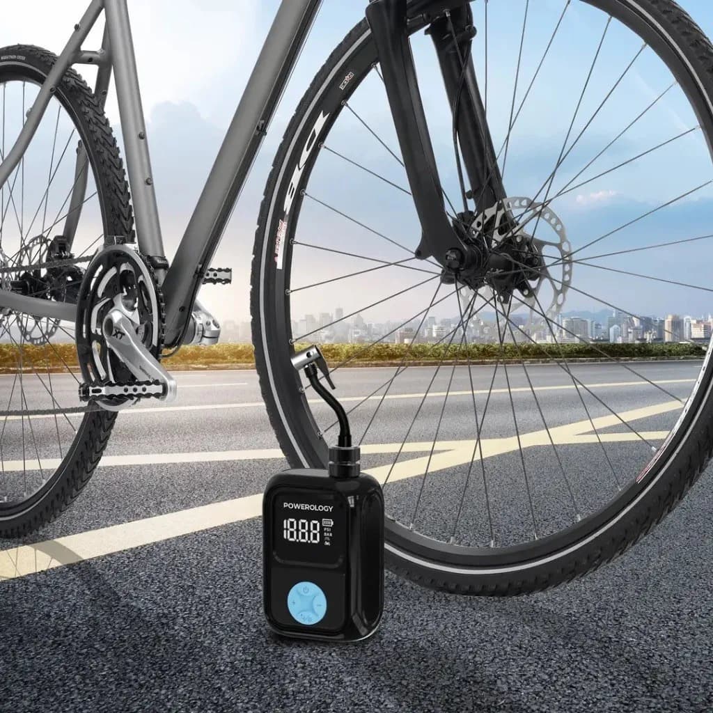 کمپرسور باد دوچرخه و موتور پاورولوژی مدل Powerology Portable Electric Tire Inflator PSM018 — تصویر ۴