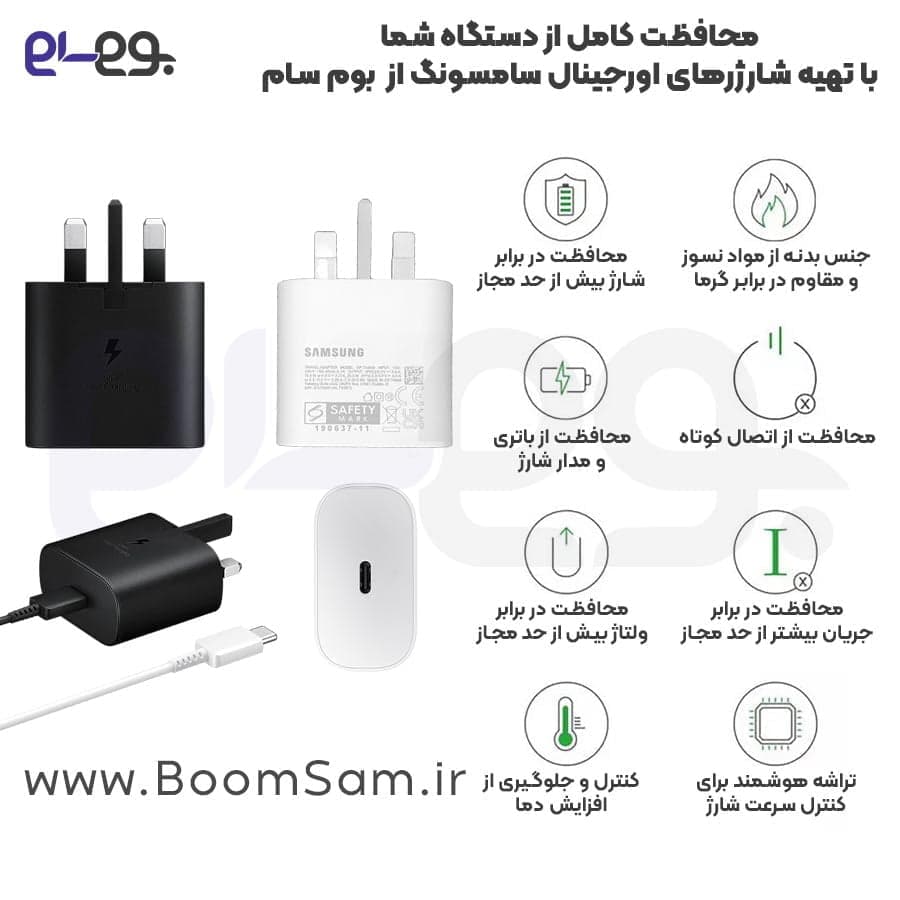 شارژر سامسونگ GALAXY A15 5G سوپر فست 25 وات ساخت ویتنام — تصویر ۷