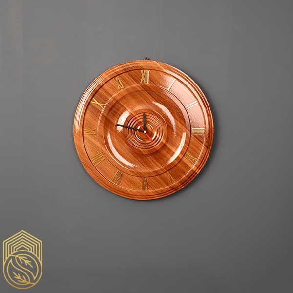 ساعت دیواری چوبی طرح دایره کد sh131