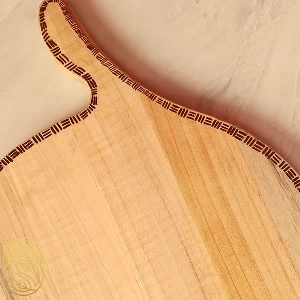 تخته سرو و تخته گوشت چوبی طرح خط میخی کد sh124 — تصویر ۲