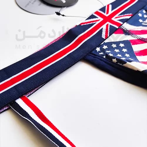 شورت مردانه فانتزی پشت باز 2 بند لامبادا XUBA پرچم انگلیس — تصویر ۲