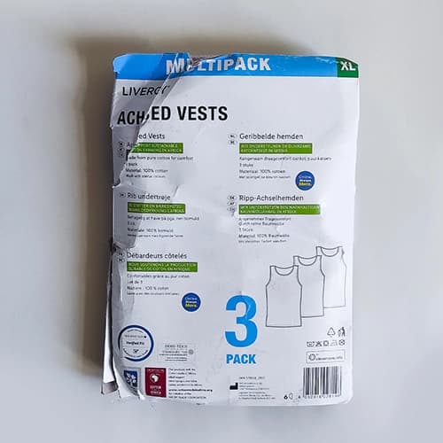 پک 3 تایی رکابی اورجینال لیورجی Livergy آلمان طوسی روشن — تصویر ۴