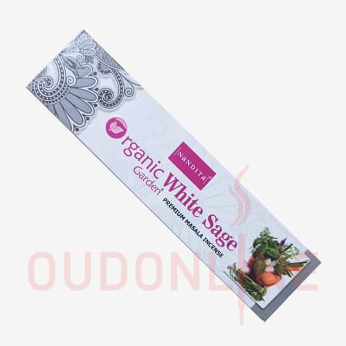 عود خوشبو کننده شاخه ای ناندیتا Nandita مدل ارگانیک وایت سیج Organic white sage