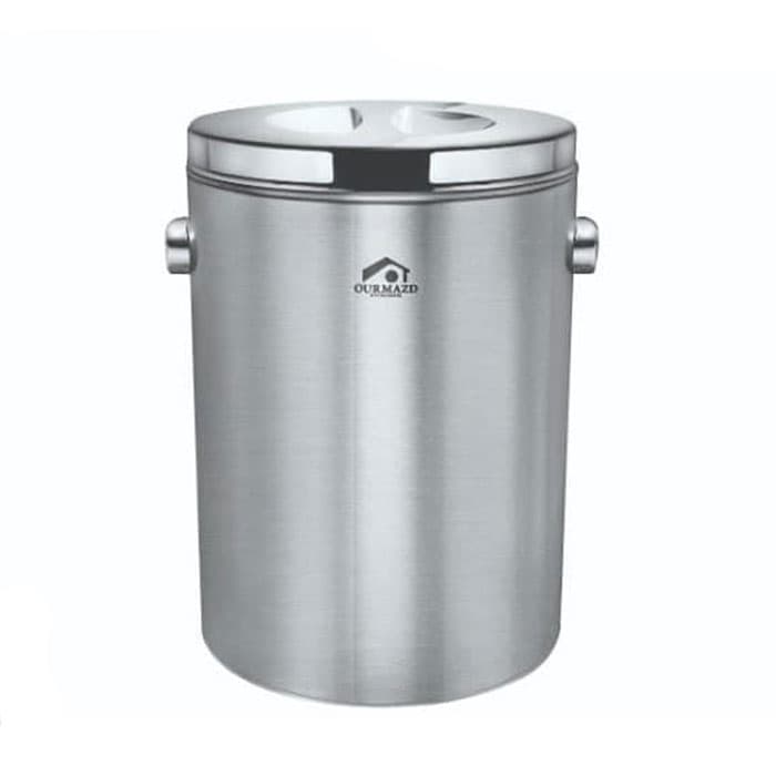 سطل برنج استیل درب کروم اورمزد کد IGO-001