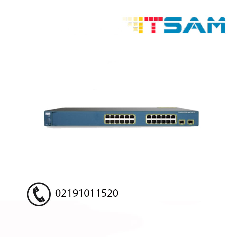 سوئیچ شبکه سیسکو 24 پورت WS-3560-24PS-S